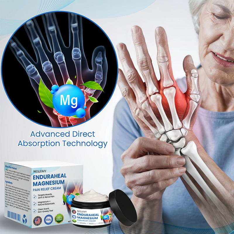 EnduraHeal Magnesium Pain Relief Cream | Natural Herbal Formula for Muscle & Joint Comfort | Fast-Absorbing & Non-Greasy | Multi-Zone Soothing Cream (100ml)